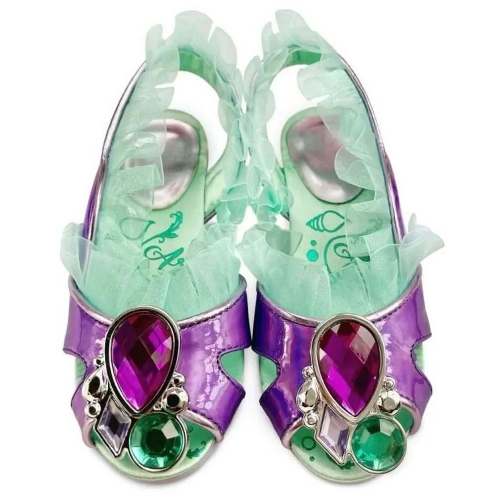 Ariel Costume Shoes Little Mermaid Princess Disney Store SZ: 13/1 Girls Kids NWT